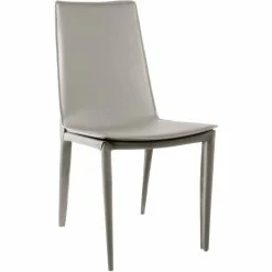 Fink Living JEFF Stuhl Aus Recyceltem Leder - B 46 -5 Cm - H 94 Cm - T 57 Cm - Champagner