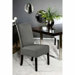 Fink Living MIRCO Velvet Polsterstuhl - B 46 Cm - H 98 Cm - T 61 Cm - Grau