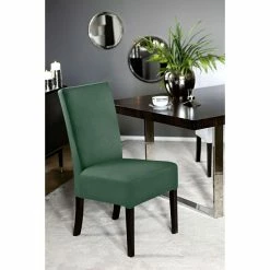 Fink Living MIRCO Velvet Polsterstuhl - B 46 Cm - H 98 Cm - T 61 Cm - Grün