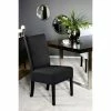 Fink Living MIRCO Velvet Polsterstuhl - B 46 Cm - H 98 Cm - T 61 Cm - Schwarz