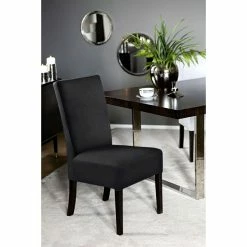 Fink Living MIRCO Velvet Polsterstuhl - B 46 Cm - H 98 Cm - T 61 Cm - Schwarz