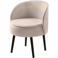 Fink Living ELLIS Melange Polsterstuhl - B 59 Cm - H 71 Cm - T 57 Cm - Rose