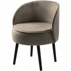 Fink Living ELLIS Melange Polsterstuhl - B 59 Cm - H 71 Cm - T 57 Cm - Stone