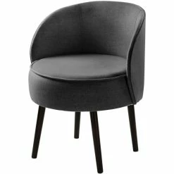 Fink Living ELLIS Melange Polsterstuhl - B 59 Cm - H 71 Cm - T 57 Cm - Dunkelgrau