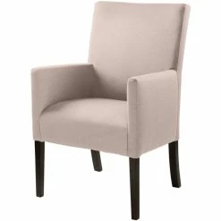 Fink Living DAVID Melange Polsterstuhl Mit Armlehnen - B 60 Cm - H 95 Cm - T 63 Cm - Rose