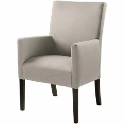 Fink Living DAVID Melange Polsterstuhl Mit Armlehnen - B 60 Cm - H 95 Cm - T 63 Cm - Beige - Meliert