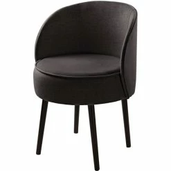 Fink Living JAMIE Melange Polsterstuhl - B 59 Cm - H 75 Cm - T 57 Cm - Braun