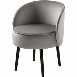 Fink Living ELLIS Magic Velvet Polsterstuhl - B 59 Cm - H 71 Cm - T 57 Cm - Zink