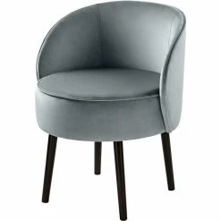 Fink Living ELLIS Magic Velvet Polsterstuhl - B 59 Cm - H 71 Cm - T 57 Cm - Dunkelgrau