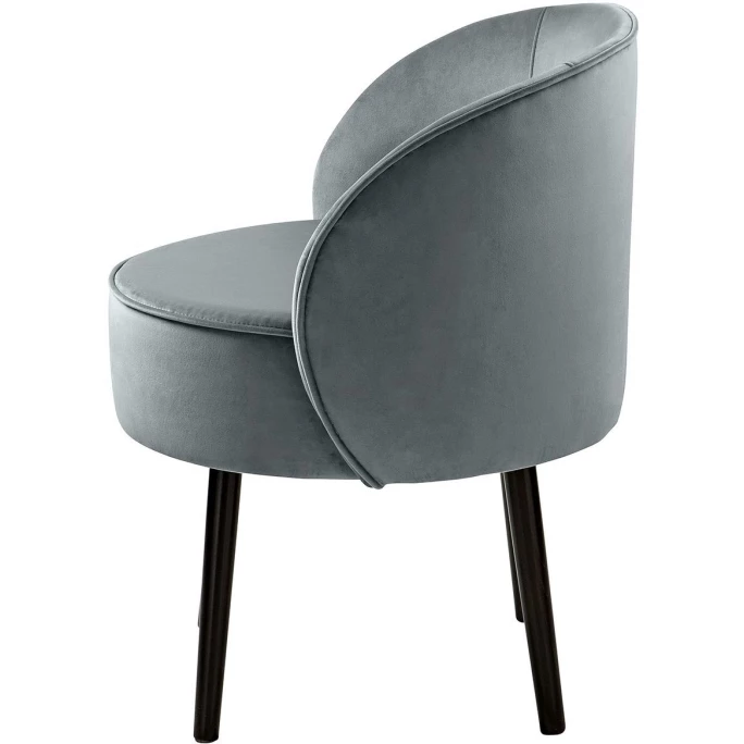 Fink Living ELLIS Magic Velvet Polsterstuhl - B 59 Cm - H 71 Cm - T 57 Cm - Dunkelgrau – Bild 2