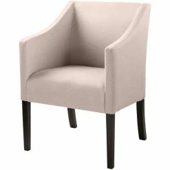 Fink Living MARTIN Melange Polsterstuhl Mit Armlehnen - B 60 Cm - H 84 Cm - T 61 Cm - Rose