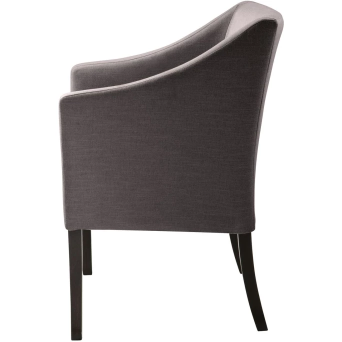 Fink Living MARTIN Melange Polsterstuhl Mit Armlehnen - B 60 Cm - H 84 Cm - T 61 Cm - Braun – Bild 2