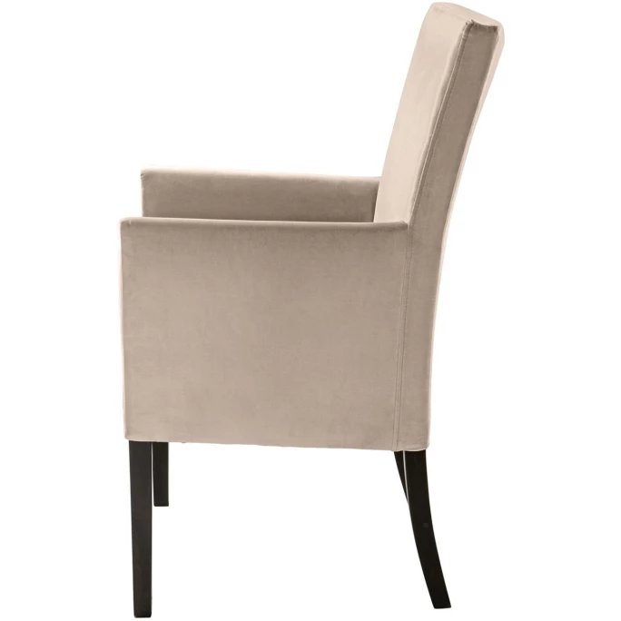 Fink Living DAVID Magic Velvet Polsterstuhl Mit Armlehnen - B 60 Cm - H 95 Cm - T 63 Cm - Creme – Bild 2