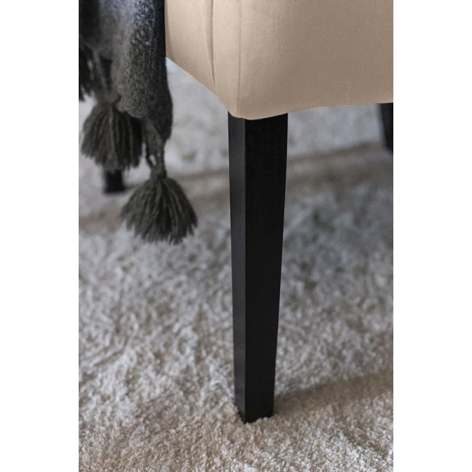 Fink Living DAVID Magic Velvet Polsterstuhl Mit Armlehnen - B 60 Cm - H 95 Cm - T 63 Cm - Creme – Bild 8