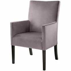 Fink Living DAVID Magic Velvet Polsterstuhl Mit Armlehnen - B 60 Cm - H 95 Cm - T 63 Cm - Rose