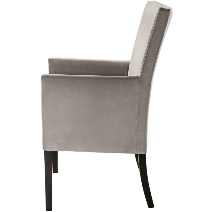 Fink Living DAVID Magic Velvet Polsterstuhl Mit Armlehnen - B 60 Cm - H 95 Cm - T 63 Cm - Zink – Bild 2