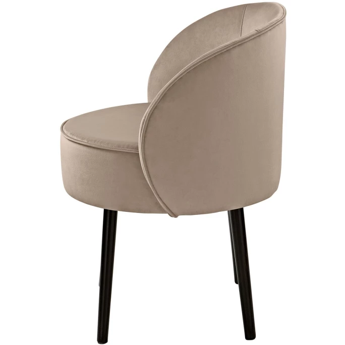 Fink Living JAMIE Magic Velvet Polsterstuhl - B 59 Cm - H 75 Cm - T 57 Cm - Creme – Bild 2