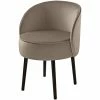 Fink Living JAMIE Magic Velvet Polsterstuhl - B 59 Cm - H 75 Cm - T 57 Cm - Taupe