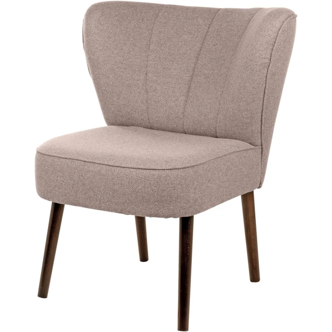 Fink Living BRADY Melange Polsterstuhl - B 67 Cm - H 76 Cm - T 67 Cm - Rose