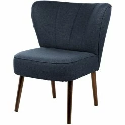 Fink Living BRADY Melange Polsterstuhl - B 67 Cm - H 76 Cm - T 67 Cm - Blau