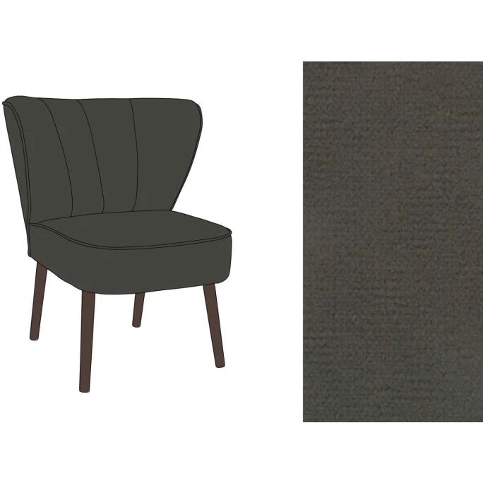 Fink Living BRADY Velvet Polsterstuhl - B 67 Cm - H 76 Cm - T 67 Cm - Stone – Bild 6