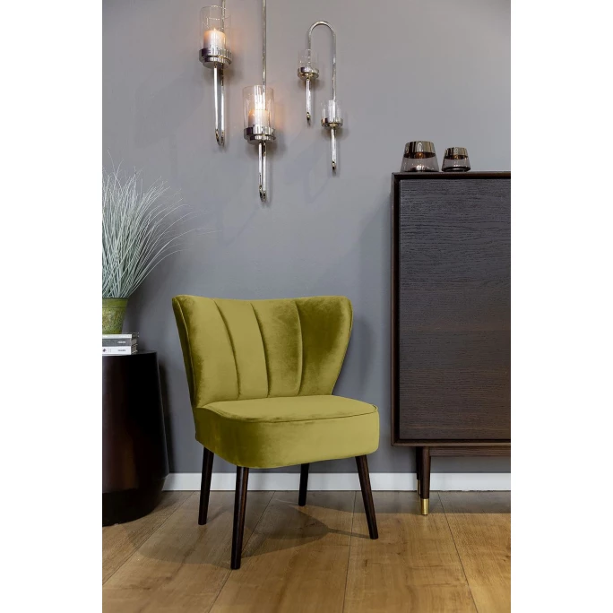 Fink Living BRADY Velvet Polsterstuhl - B 67 Cm - H 76 Cm - T 67 Cm - Senf – Bild 7