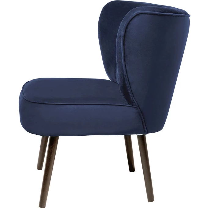 Fink Living BRADY Velvet Polsterstuhl - B 67 Cm - H 76 Cm - T 67 Cm - Dunkelblau – Bild 2