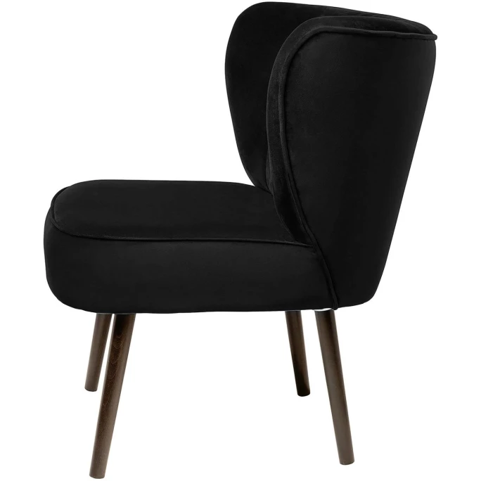 Fink Living BRADY Velvet Polsterstuhl - B 67 Cm - H 76 Cm - T 67 Cm - Schwarz – Bild 2