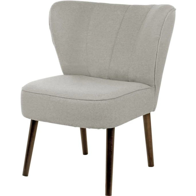 Fink Living BRADY Polsterstuhl In Leinenoptik - B 67 Cm - H 76 Cm - T 67 Cm - Creme