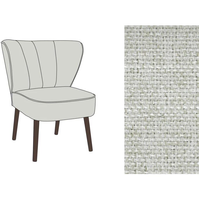 Fink Living BRADY Polsterstuhl In Leinenoptik - B 67 Cm - H 76 Cm - T 67 Cm - Creme – Bild 6