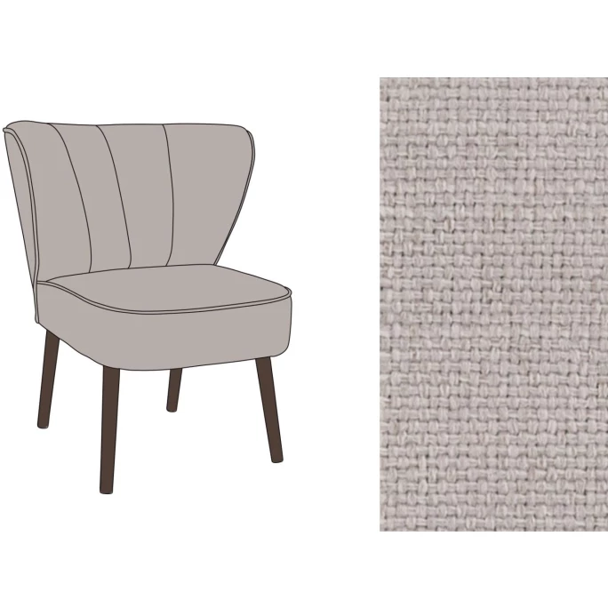 Fink Living BRADY Polsterstuhl In Leinenoptik - B 67 Cm - H 76 Cm - T 67 Cm - Rose – Bild 6