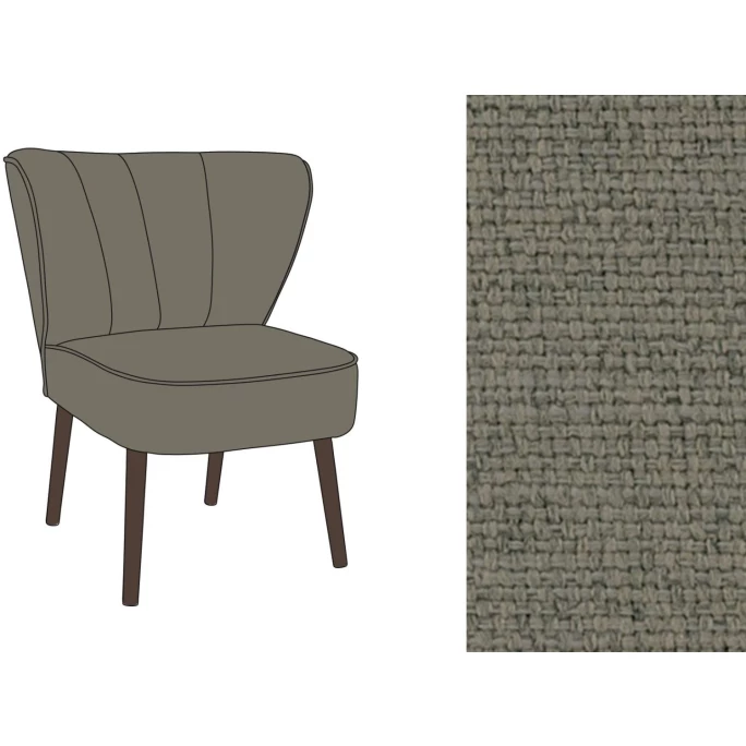 Fink Living BRADY Polsterstuhl In Leinenoptik - B 67 Cm - H 76 Cm - T 67 Cm - Stone – Bild 5