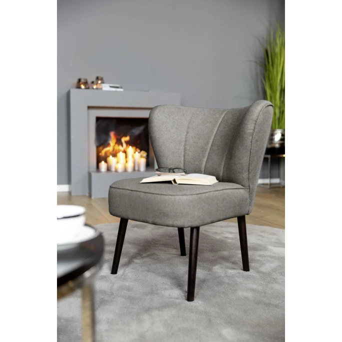 Fink Living BRADY Polsterstuhl In Leinenoptik - B 67 Cm - H 76 Cm - T 67 Cm - Stone – Bild 6