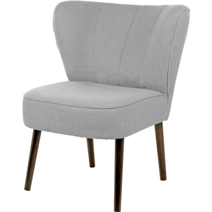 Fink Living BRADY Polsterstuhl In Leinenoptik - B 67 Cm - H 76 Cm - T 67 Cm - Hellgrau