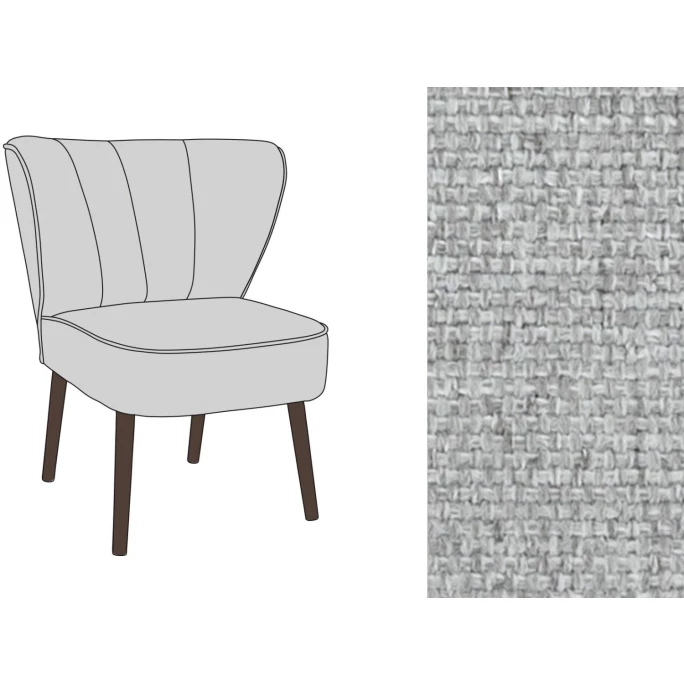 Fink Living BRADY Polsterstuhl In Leinenoptik - B 67 Cm - H 76 Cm - T 67 Cm - Hellgrau – Bild 6