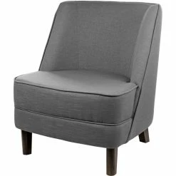Fink Living DAVE Sessel In Leinenoptik - B 67 Cm - H 81 Cm - T 63 Cm - Mittelgrau