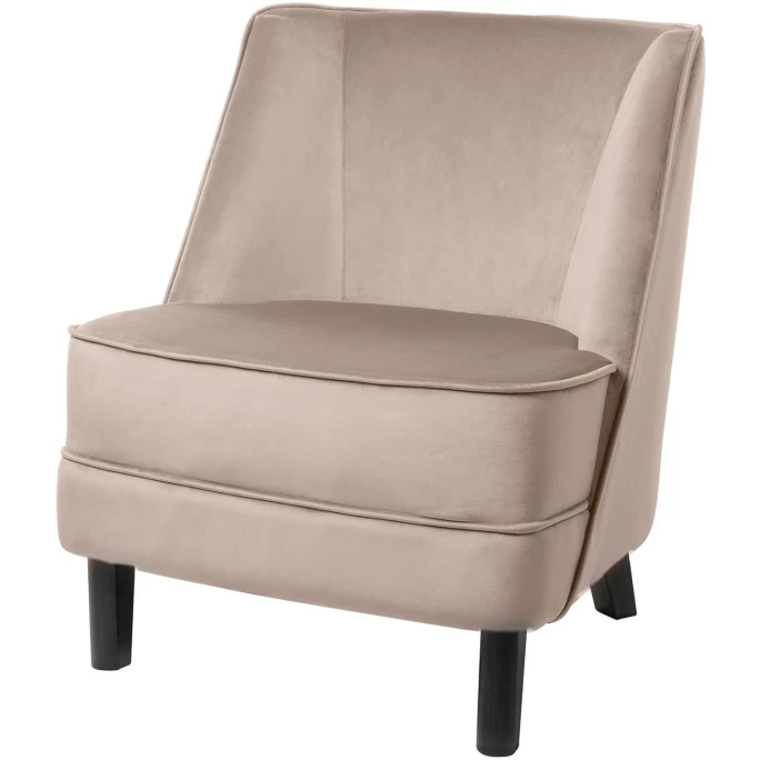 Fink Living DAVE Magic Velvet Sessel - B 67 Cm - H 81 Cm - T 63 Cm - Creme
