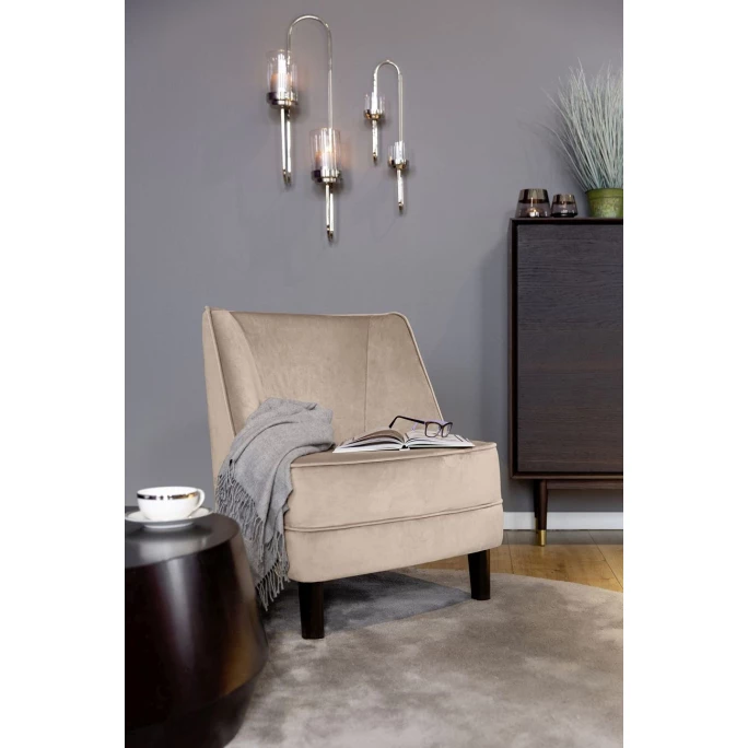 Fink Living DAVE Magic Velvet Sessel - B 67 Cm - H 81 Cm - T 63 Cm - Creme – Bild 6