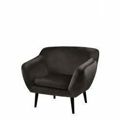 Fink Living AUDRY Velvet Sessel - B 97 Cm - H 83 Cm - T 81 Cm - Stone