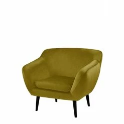 Fink Living AUDRY Velvet Sessel - B 97 Cm - H 83 Cm - T 81 Cm - Senf