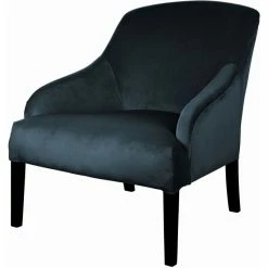 Fink Living COLIN Velvet Sessel - B 73 Cm - H 83 Cm - T 94 Cm - Petrol