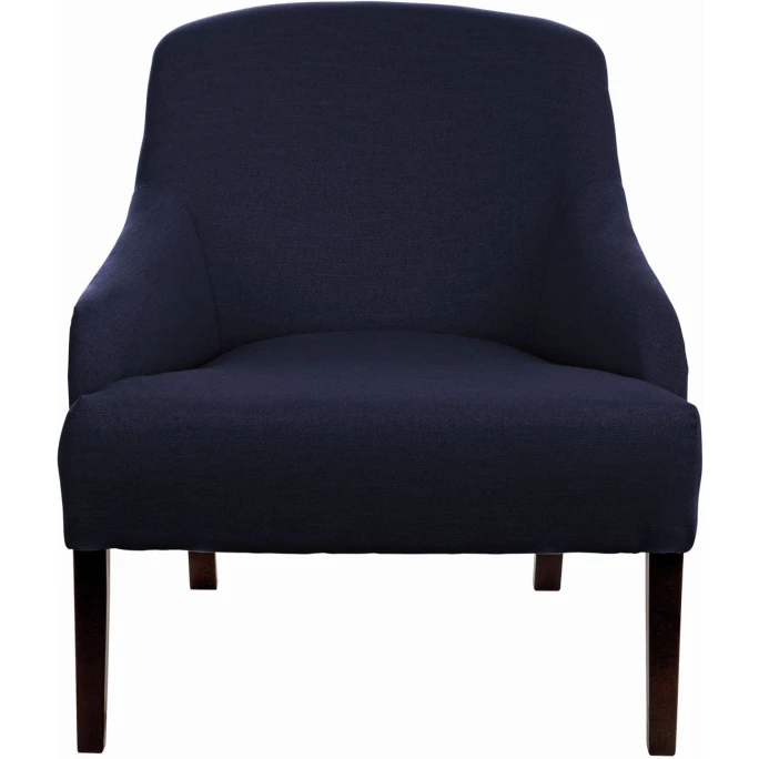 Fink Living COLIN Sessel In Leinenoptik - B 73 Cm - H 83 Cm - T 94 Cm - Blau – Bild 3