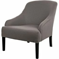 Fink Living COLIN Sessel In Leinenoptik - B 73 Cm - H 83 Cm - T 94 Cm - Stone