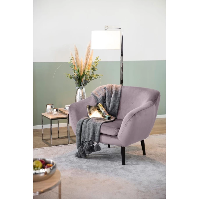 Fink Living AUDRY Magic Velvet Sessel - B 97 Cm - H 83 Cm - T 81 Cm - Rose – Bild 6