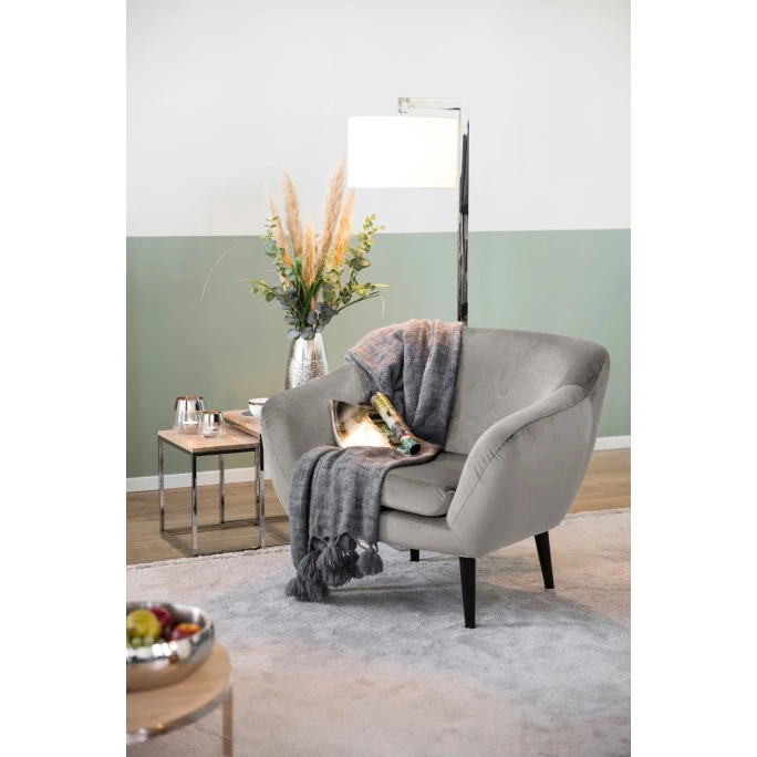 Fink Living AUDRY Magic Velvet Sessel - B 97 Cm - H 83 Cm - T 81 Cm - Zink – Bild 6