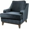 Fink Living STUART Velvet Sessel - B 84 Cm - H 94 Cm - T 100 Cm - Petrol