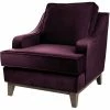 Fink Living STUART Velvet Sessel - B 84 Cm - H 94 Cm - T 100 Cm - Dunkel Rot