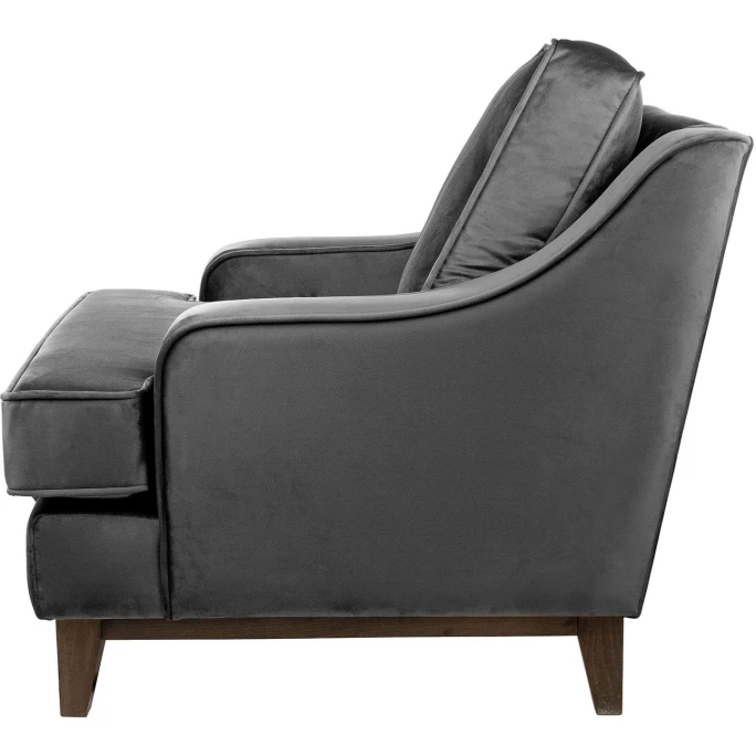 Fink Living STUART Velvet Sessel - B 84 Cm - H 94 Cm - T 100 Cm - Grau – Bild 2