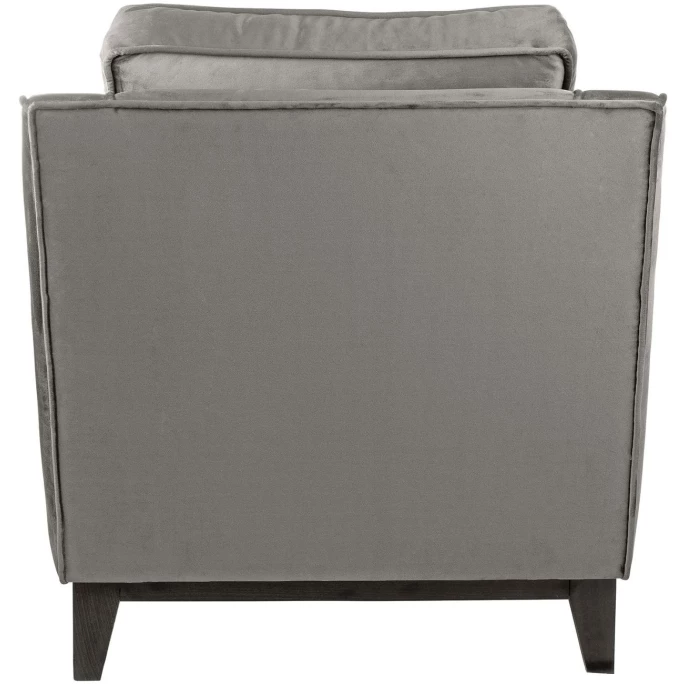 Fink Living STUART Magic Velvet Sessel - B 84 Cm - H 94 Cm - T 100 Cm - Hellgrau – Bild 3