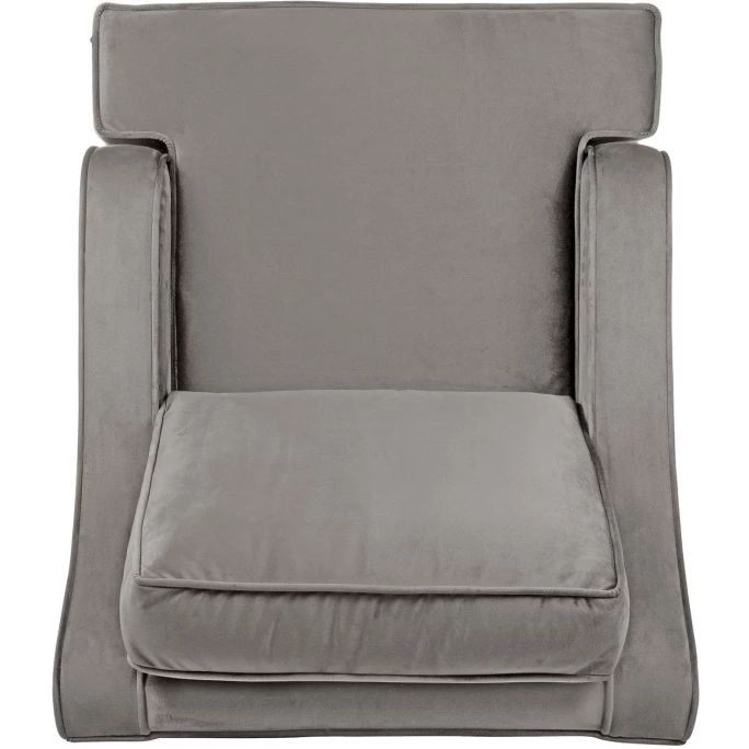 Fink Living STUART Magic Velvet Sessel - B 84 Cm - H 94 Cm - T 100 Cm - Hellgrau – Bild 4